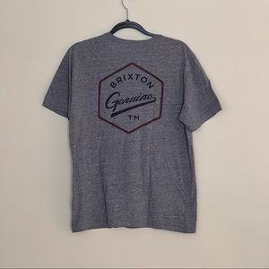 Brixton men’s heather grey graphic t-shirt - L